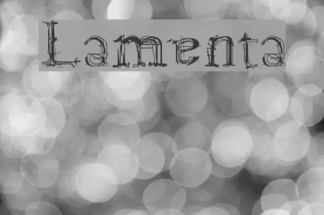 Lamenta フォント examples
