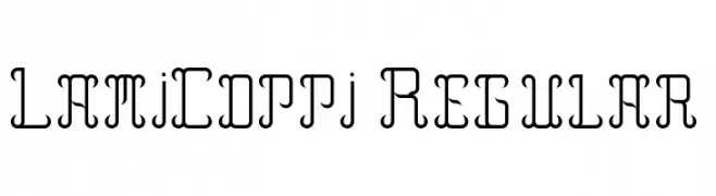 LamiCoppi Regular  font caratteri gratis