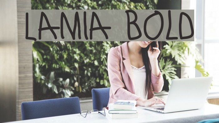Lamia Bold Example 2