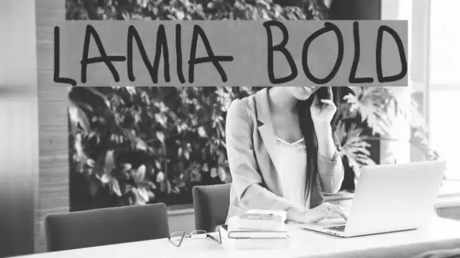 Lamia Bold Font examples