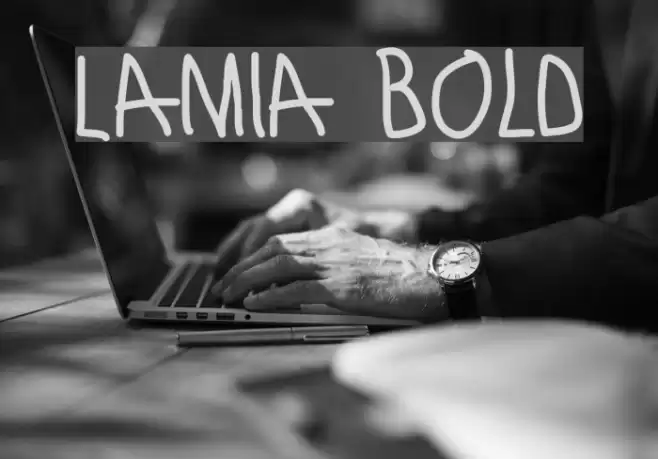 Lamia Bold Font examples