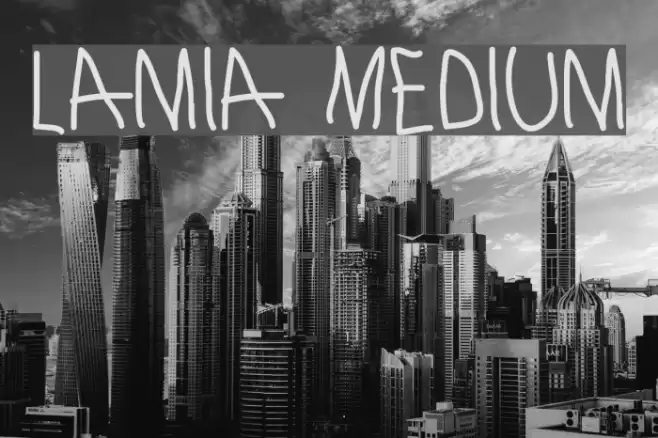 Lamia Medium Font examples