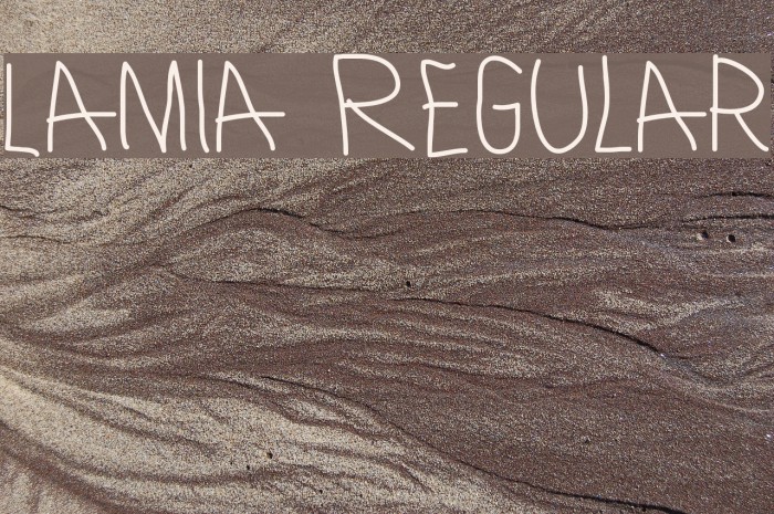 Lamia Regular Font examples