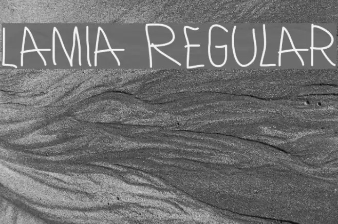 Lamia Regular Font examples