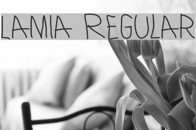 Lamia Regular Font examples