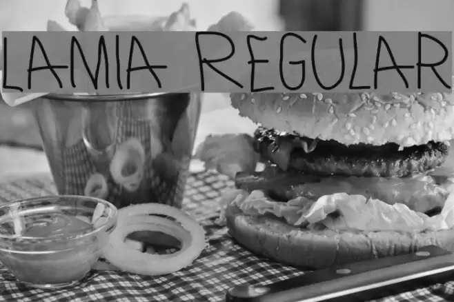 Lamia Regular Font examples