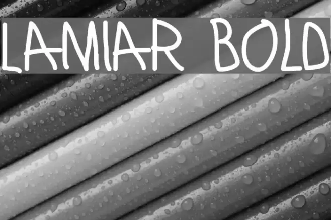 Lamiar Bold Font examples