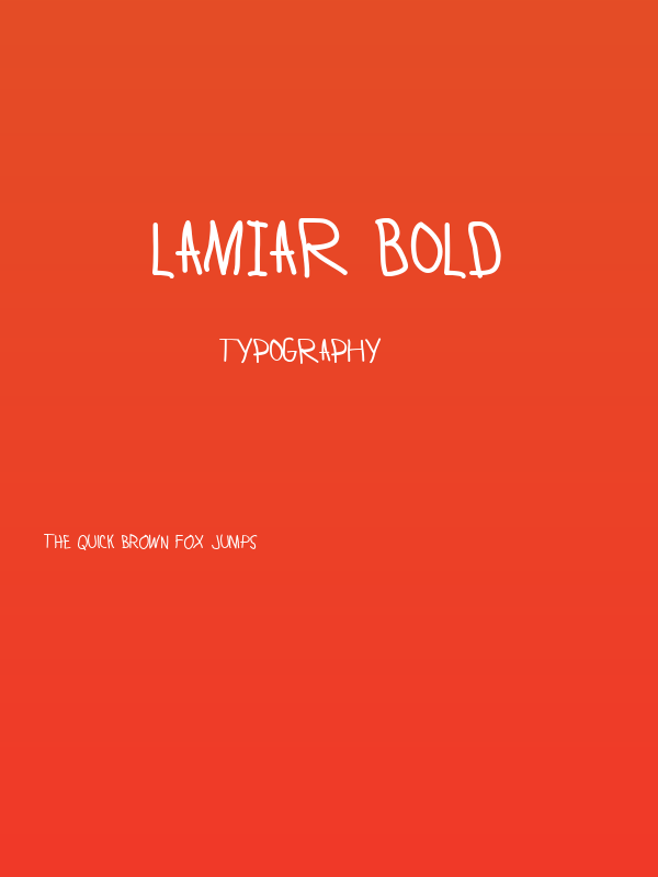 Lamiar Bold Poster