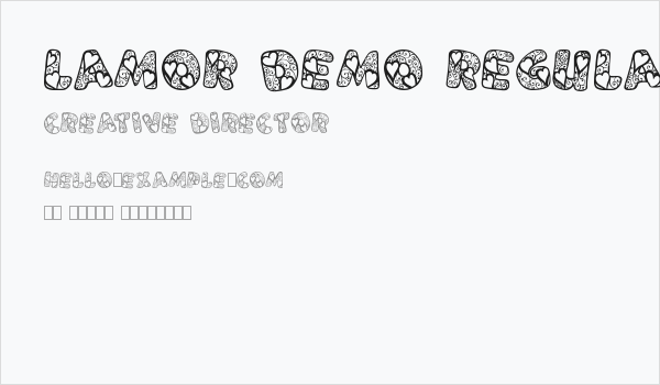 Lamor Demo Regular Business Card