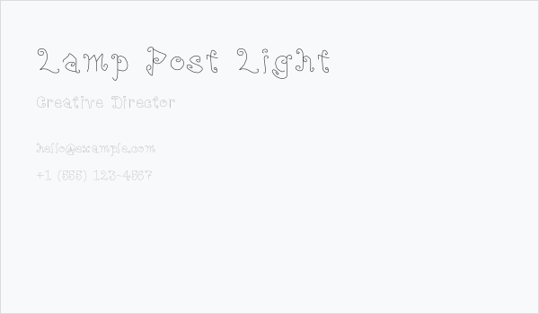 Lamp Post Light Business Card