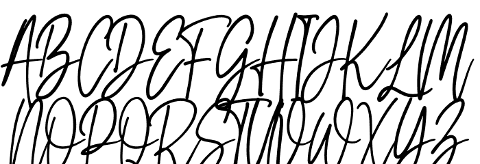 Lampard Signature Font UPPERCASE