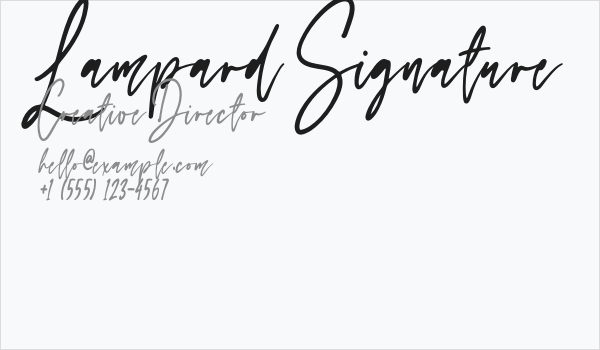 Lampard Signature Business Card