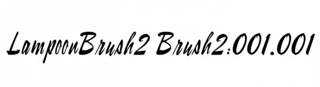 LampoonBrush2 Brush2:001.001  フリーフォントのダウンロード
