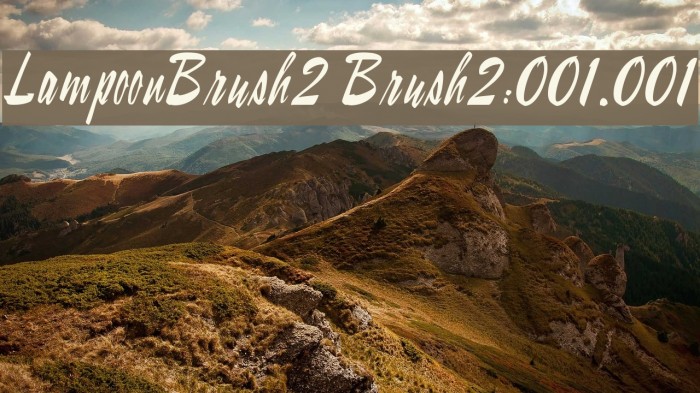 LampoonBrush2 Brush2:001.001 Font examples