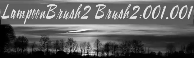 LampoonBrush2 Brush2:001.001 Font examples