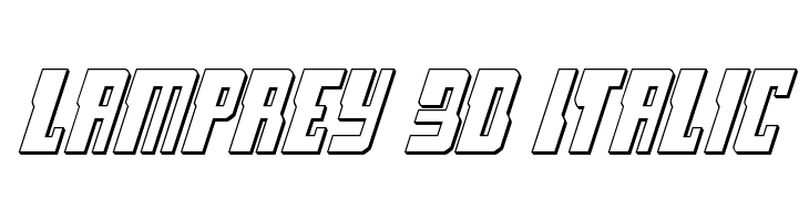 Lamprey 3D Italic  नि: शुल्क फ़ॉन्ट्स डाउनलोड