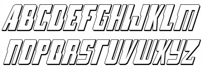 Lamprey 3D Italic Font Litere mari