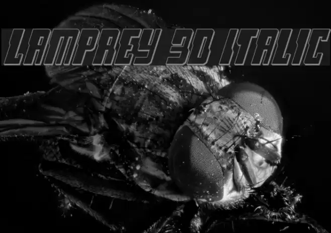 Lamprey 3D Italic Font examples