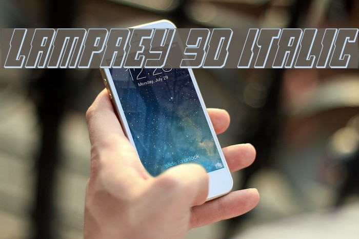 Lamprey 3D Italic Example 2