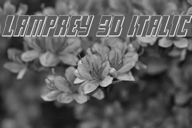 Lamprey 3D Italic Font examples