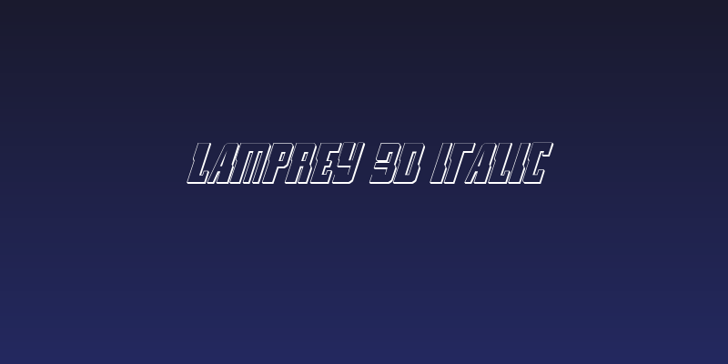 Lamprey 3D Italic Social Header