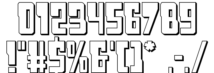 Lamprey 3D Regular Font OTHER CHARS