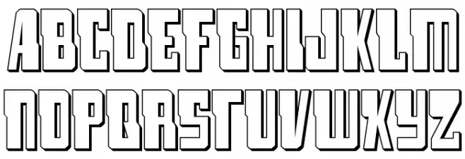 Lamprey 3D Regular Font Litere mari