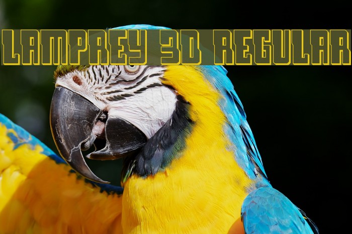 Lamprey 3D Regular Font examples