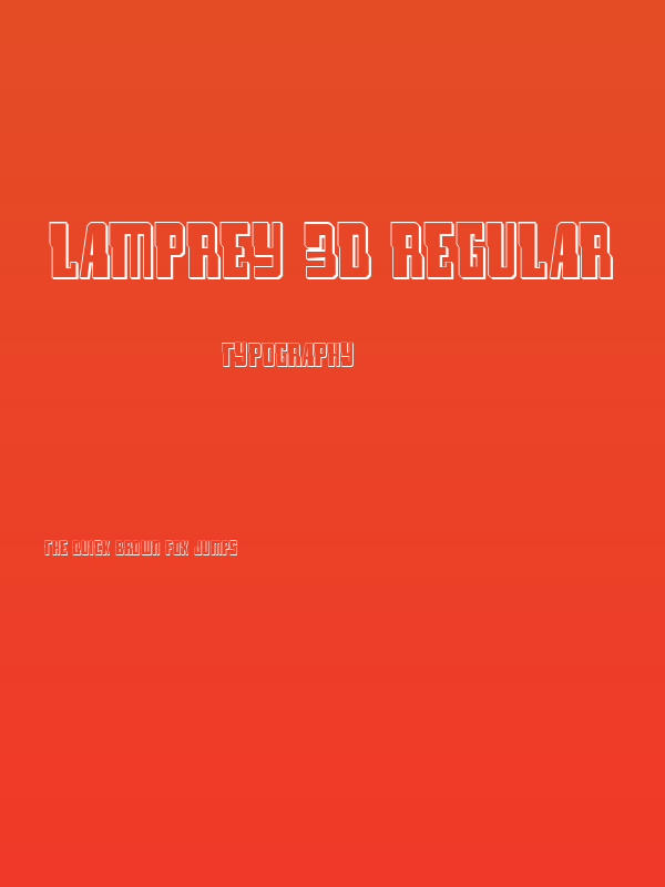 Lamprey 3D Regular Poster