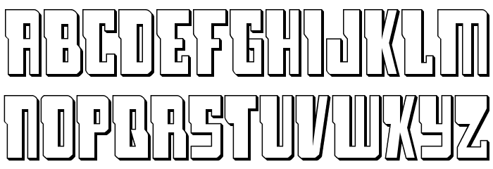 Lamprey 3D Regular Font LOWERCASE