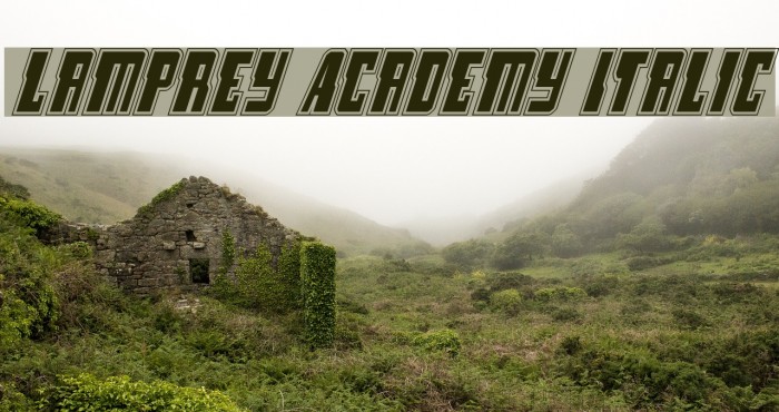 Lamprey Academy Italic Example 1