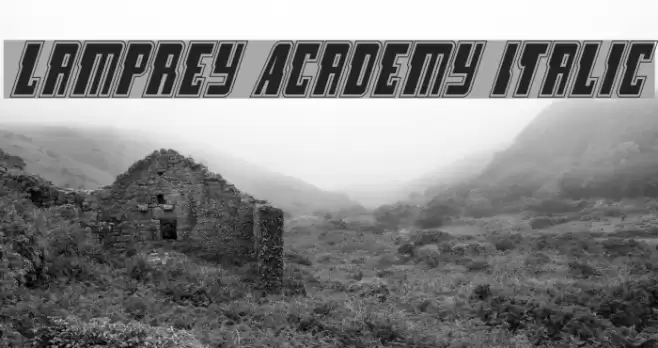 Lamprey Academy Italic Font examples
