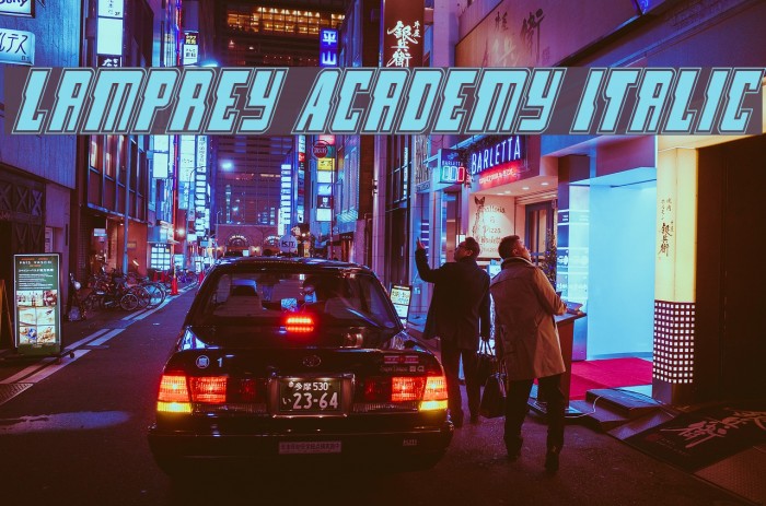 Lamprey Academy Italic Example 2