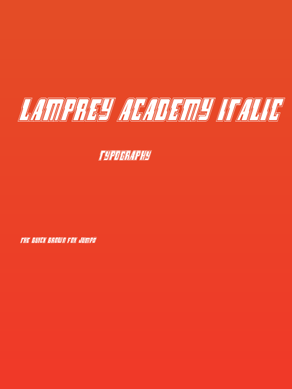 Lamprey Academy Italic Poster