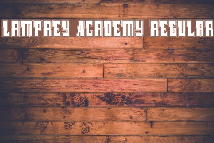 Lamprey Academy Regular Font examples