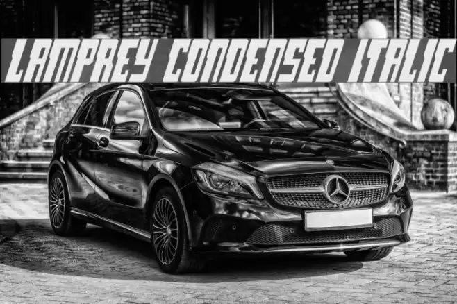 Lamprey Condensed Italic Font examples