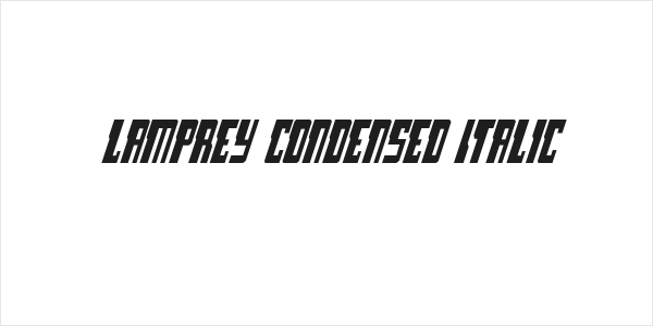 Lamprey Condensed Italic Logo