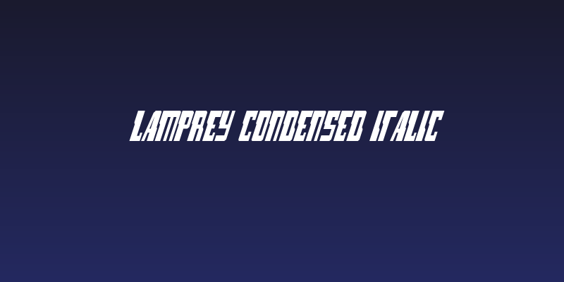 Lamprey Condensed Italic Social Header