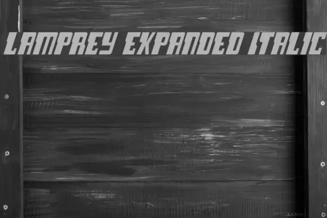 Lamprey Expanded Italic Caratteri examples