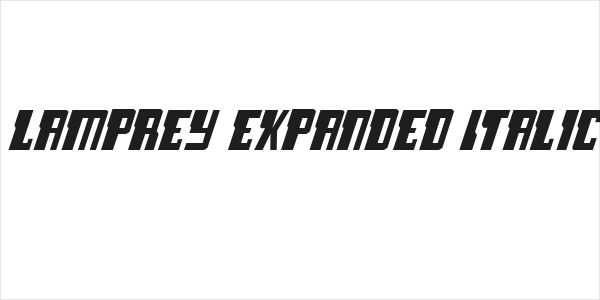 Lamprey Expanded Italic Logo