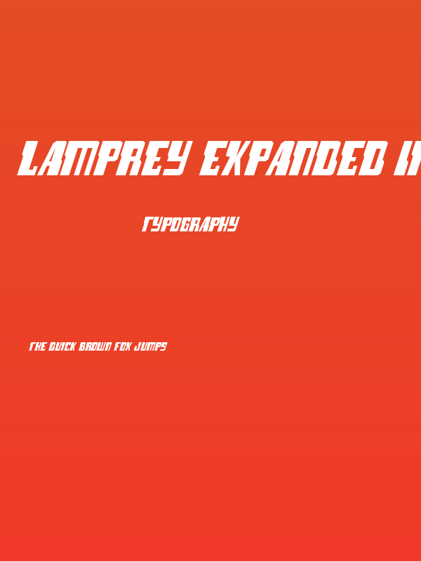 Lamprey Expanded Italic Poster