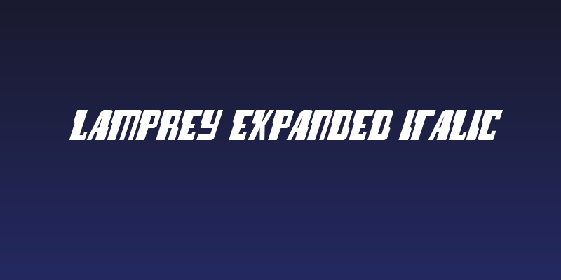 Lamprey Expanded Italic Social Header