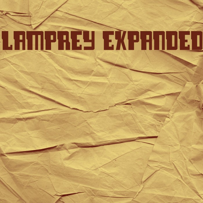 Lamprey Expanded Font examples
