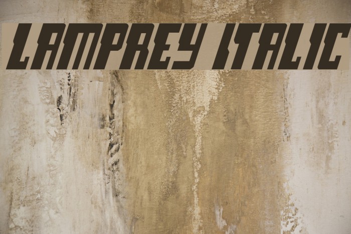 Lamprey Italic Font examples