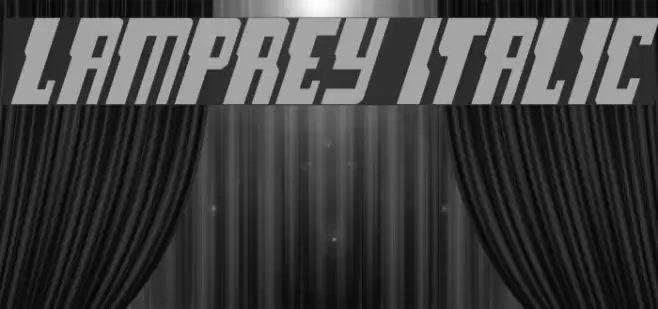 Lamprey Italic Font examples