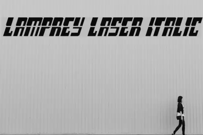 Lamprey Laser Italic Font examples