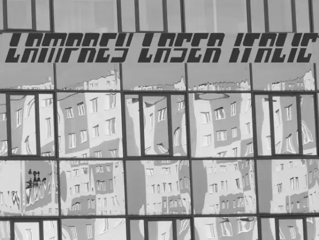 Lamprey Laser Italic Font examples