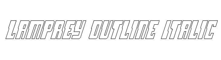 Lamprey Outline Italic  Free Fonts Download