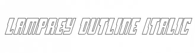 Lamprey Outline Italic  Frei Schriftart Herunterladen