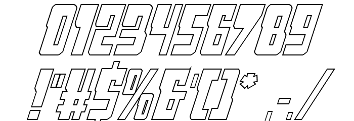 Lamprey Outline Italic Font OTHER CHARS